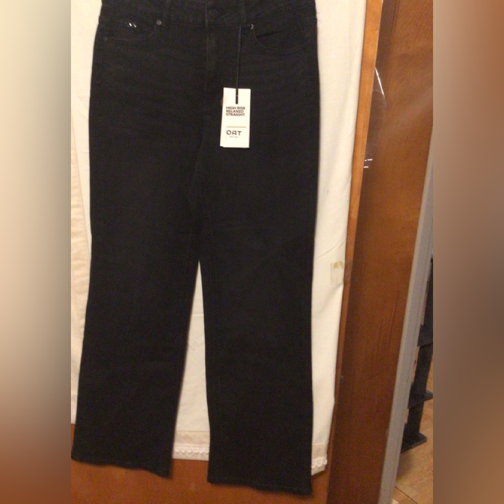 OAT New Yorl Bedazzled casual  high rise relaxed fit Jeans by  SZ 4/27 NWT